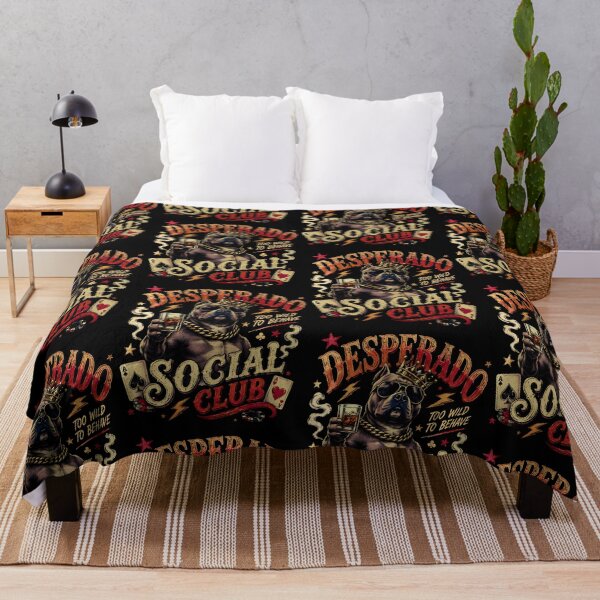 Item preview, Desperado Social Club Too Wild To Behave Bulldog Graphic designed and sold by jinajinawoodood.
