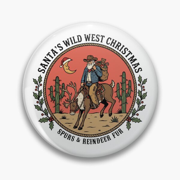 Item preview, Santa’s Wild West Christmas Cowboy Santa Riding Reindeer  Holiday designed and sold by Milasneeze.