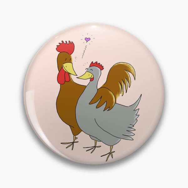 Item preview, Cute Chicken Couple (hen+rooster) designed and sold by Teacher Lisi.