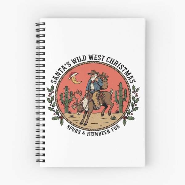 Item preview, Santa’s Wild West Christmas Cowboy Santa Riding Reindeer  Holiday designed and sold by Milasneeze.