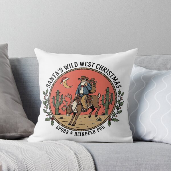 Item preview, Santa’s Wild West Christmas Cowboy Santa Riding Reindeer  Holiday designed and sold by Milasneeze.