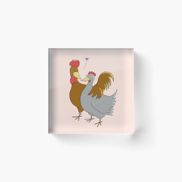 Item preview, Cute Chicken Couple (hen+rooster) designed and sold by Teacher Lisi.