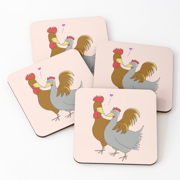 Item preview, Cute Chicken Couple (hen+rooster) designed and sold by Teacher Lisi.