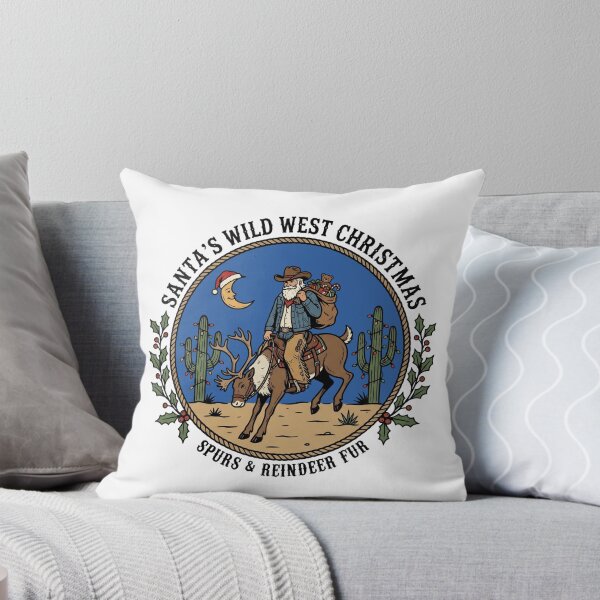Item preview, Santa’s Wild West Christmas Blue Sky Cowboy Santa Riding Reindeer Desert Holiday designed and sold by Milasneeze.