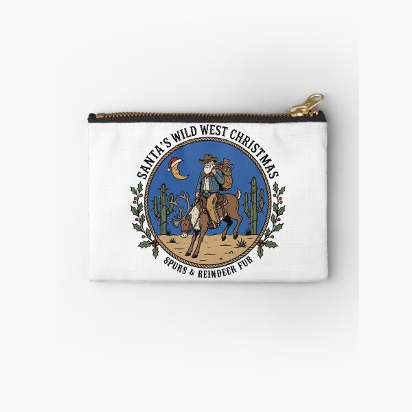 Item preview, Santa’s Wild West Christmas Blue Sky Cowboy Santa Riding Reindeer Desert Holiday designed and sold by Milasneeze.