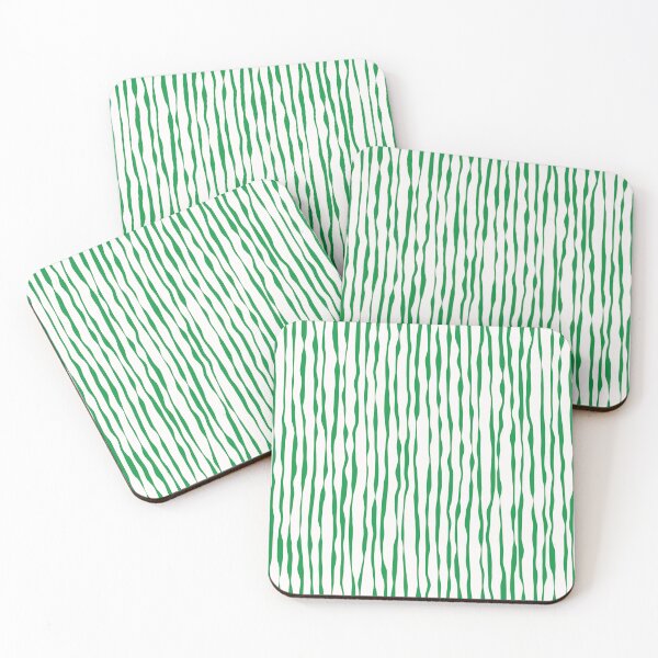 Item preview, Lush Sway – Organic Vertical Lines Abstract Pattern with Rich Green Aesthetic designed and sold by Helmina Groper.