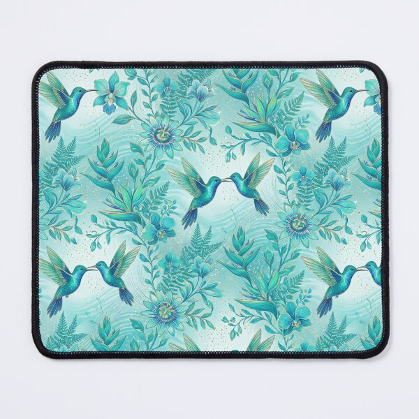 Item preview, Glamorous Turquoise Colibri Pattern  designed and sold by Jandedan.