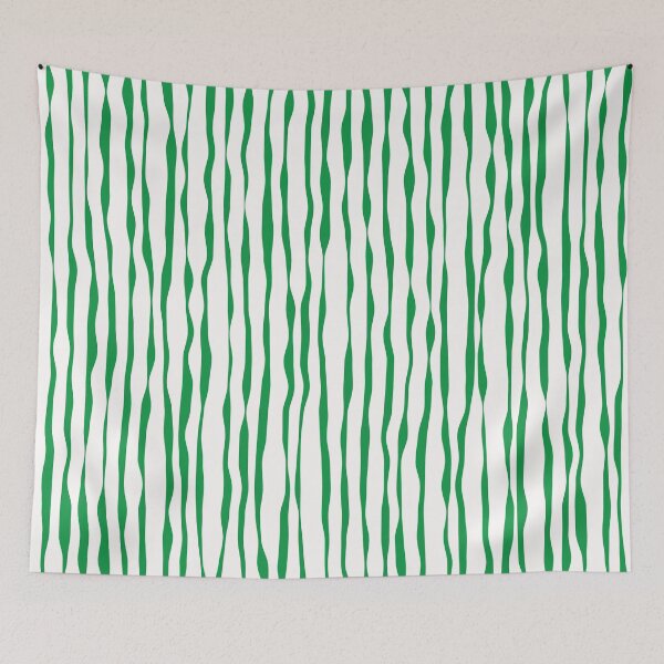 Item preview, Lush Sway – Organic Vertical Lines Abstract Pattern with Rich Green Aesthetic designed and sold by Helmina Groper.