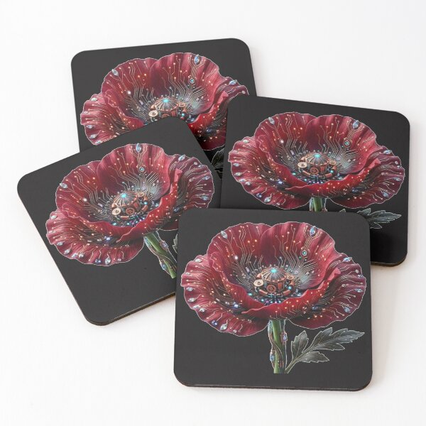 Item preview, Techno Poppy: Nineteenth Star Metamorphosis Bloom designed and sold by CalmFrameArt.
