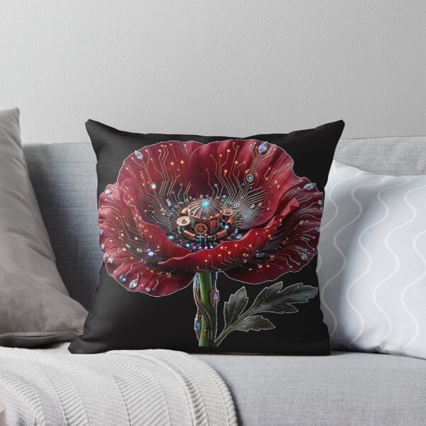 Item preview, Techno Poppy: Nineteenth Star Metamorphosis Bloom designed and sold by CalmFrameArt.