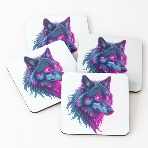 Item preview, Neon Spirit Wolf designed and sold by JanjjaSoulInk.