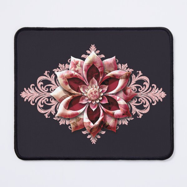Item preview, Pink Flower on Pink Swirl Pattern designed and sold by SideDishDesign.
