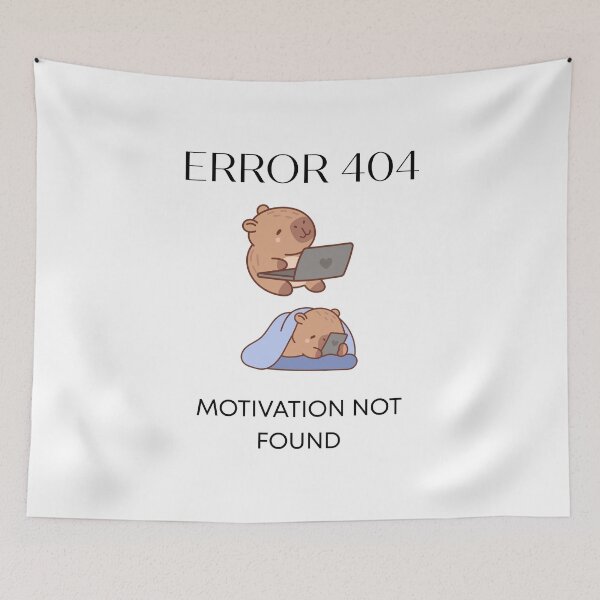 Item preview, Error 404 Motivation Not Found Funny Logo designed and sold by logowannawear.