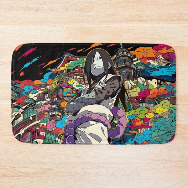Item preview, Orochimaru Neon Village Anime Aesthetic Art Print | Dark Snake Ninja Art designed and sold by Dyan4.