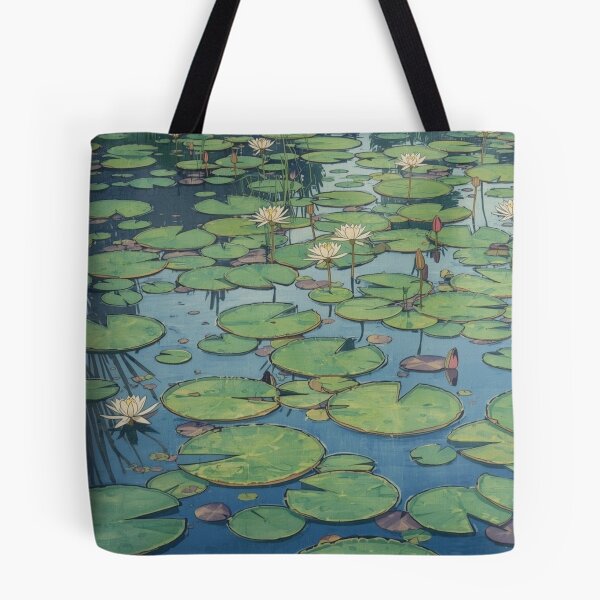 Item preview, Monet Water Lilies Ukiyo-e Japanese Woodblock Mashup designed and sold by Vandy Fullam.