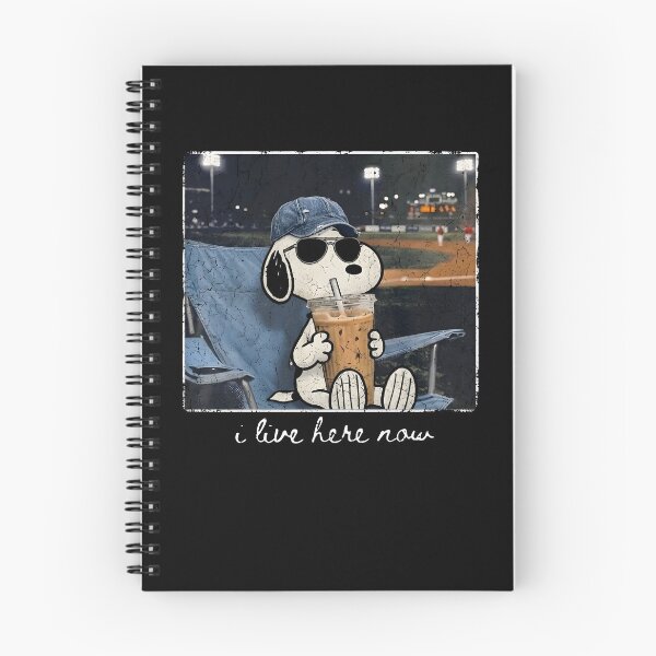 Item preview, Snoopy I Live Here Now Coffee Lover Baseball Fan designed and sold by phoebelevine.