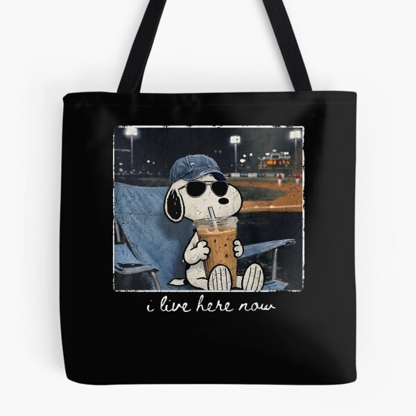 Item preview, Snoopy I Live Here Now Coffee Lover Baseball Fan designed and sold by phoebelevine.