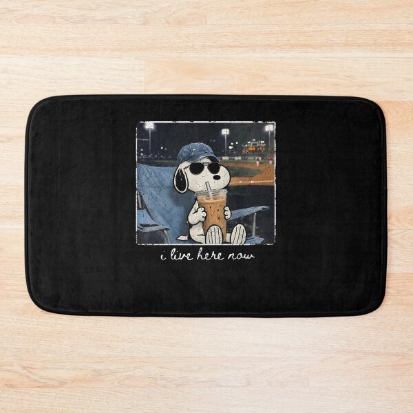 Item preview, Snoopy I Live Here Now Coffee Lover Baseball Fan designed and sold by phoebelevine.