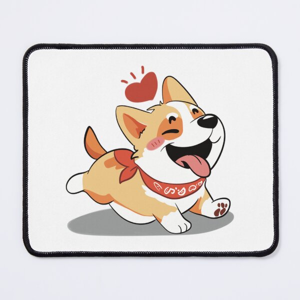 Item preview, Puppy With Heart Illustration Playful Corgi Art designed and sold by CuteCotgiStudio.