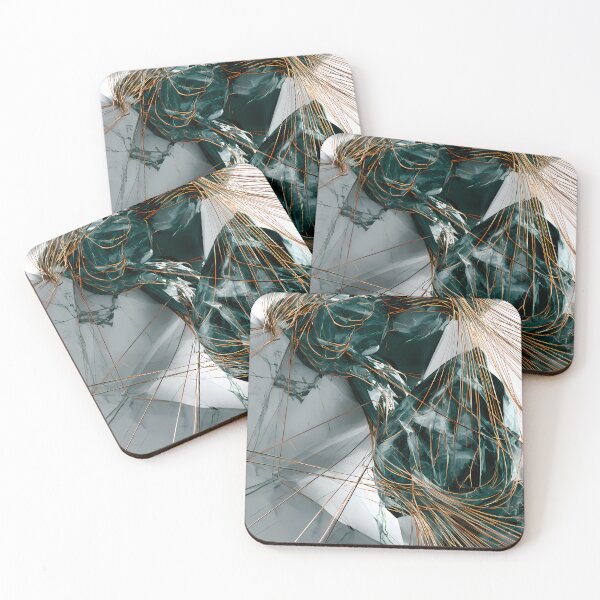 Item preview, Emerald Gold Marble Portrait designed and sold by CosmicGlyph.