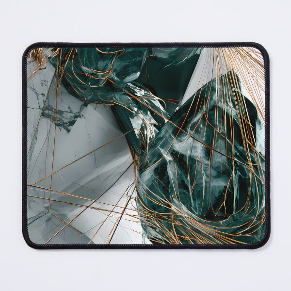 Item preview, Emerald Gold Marble Portrait designed and sold by CosmicGlyph.