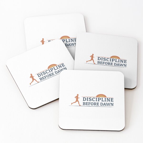 Item preview, Discipline Before Dawn – Minimal Early Morning Running Sticker designed and sold by Morning-Miles-Co.