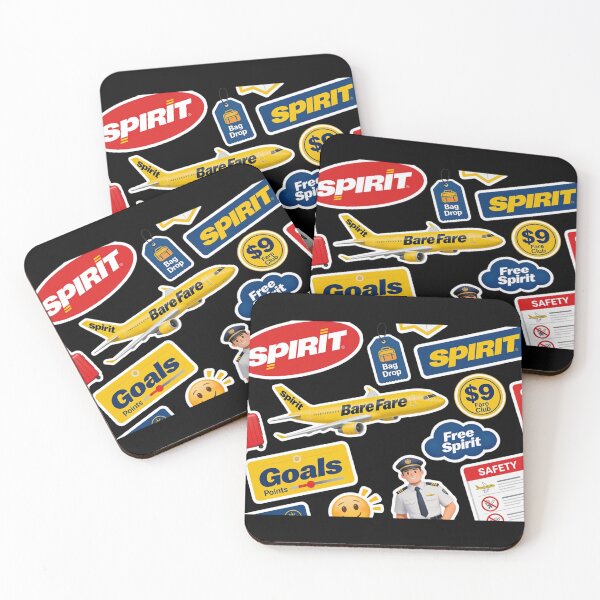 Item preview, Spirit Airlines Bare Fare Sticker Pack | $9 Fare Club | Free Spirit Goals Points | Funny Aviation Sticker Bundle | Budget Airline Humor Decal Set designed and sold by Yasmine Mohammed.
