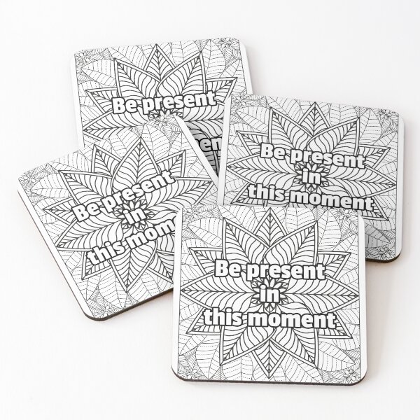 Item preview, Mandala Coloring Page - Be Present in This Moment - Mindfulness Printable designed and sold by BreathAndColor.