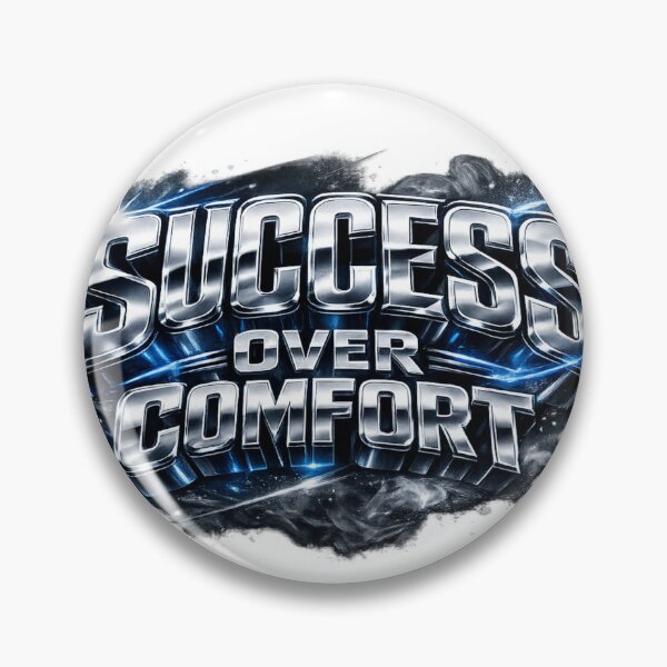 Item preview, Success Over Comfort 3D Effect Extruded Lettering Bold Depth Typography designed and sold by Bamimu Merch.