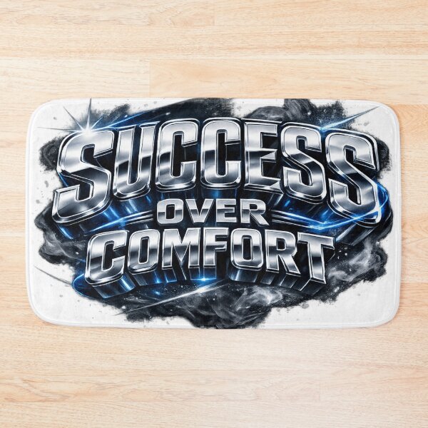 Item preview, Success Over Comfort 3D Effect Extruded Lettering Bold Depth Typography designed and sold by Bamimu Merch.