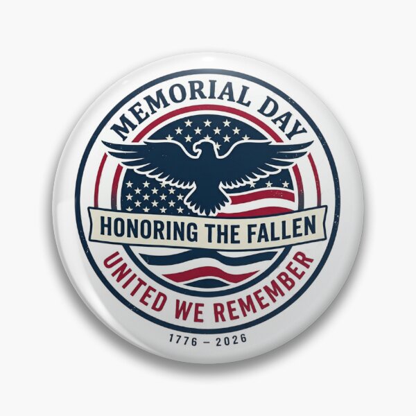 Item preview, Memorial Day 2026 Honoring the Fallen United We Remember Patriotic Eagle Vintage Design designed and sold by NeelusShop.