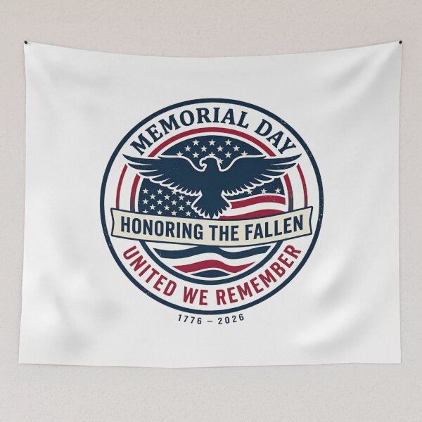 Item preview, Memorial Day 2026 Honoring the Fallen United We Remember Patriotic Eagle Vintage Design designed and sold by NeelusShop.