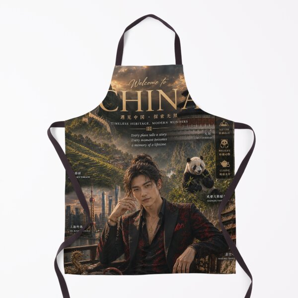 Item preview, Welcome to China Travel Poster | Great Wall, Panda & Chinese Culture Aesthetic Art designed and sold by Inkora-Art.