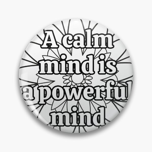Item preview, Mandala Coloring Page - A Calm Mind Is a Powerful Mind - Empowerment Printable designed and sold by BreathAndColor.
