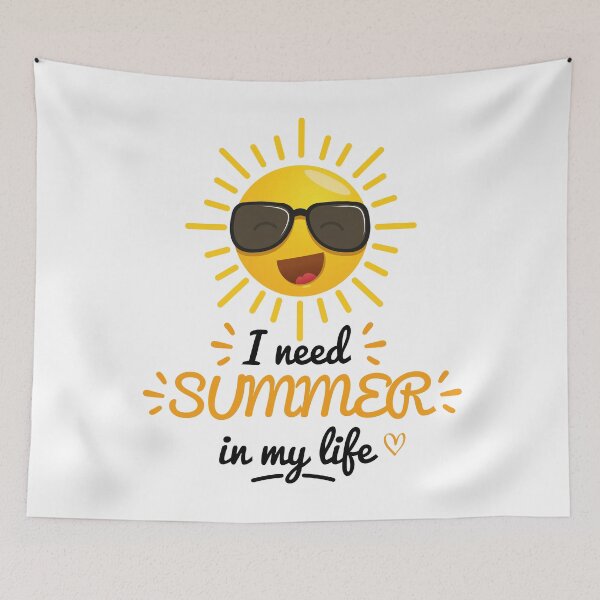 Item preview, I Need Summer In My Life Funny Sunshine Vacation Design designed and sold by WordPlayStudio.