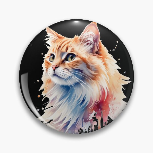 Item preview, Soft Watercolor Cat | Pastel Kitty with Artistic Paint Splashes designed and sold by Biedroneczka.