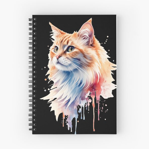Item preview, Soft Watercolor Cat | Pastel Kitty with Artistic Paint Splashes designed and sold by Biedroneczka.