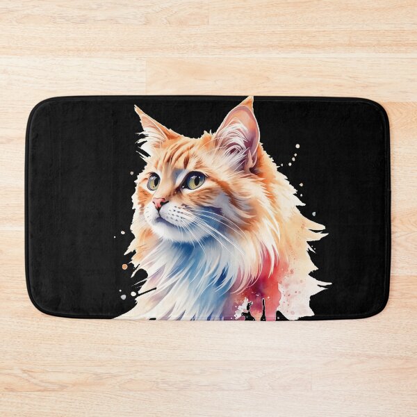 Item preview, Soft Watercolor Cat | Pastel Kitty with Artistic Paint Splashes designed and sold by Biedroneczka.