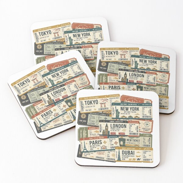 Item preview, World Travel Ticket Aesthetic Collage Global City Vibes designed and sold by crystalar95.