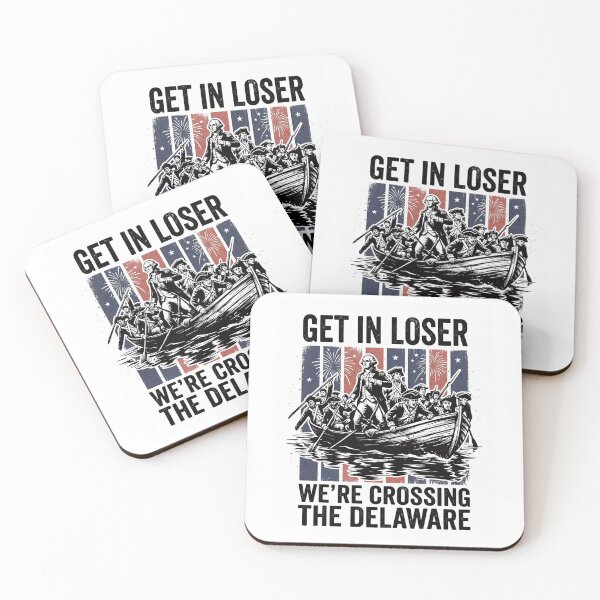 Item preview, 4th of July Get in Loser We're Crossing The Delaware Tee, Patriotic Vintage USA Retro America Art Graphic Tee designed and sold by AsturShop.