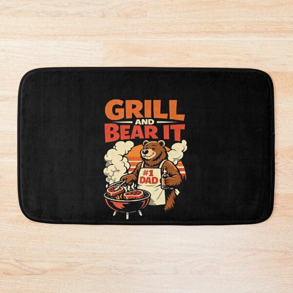 Item preview, Funny Dad Grill And Bear It Barbecue BBQ Joke designed and sold by elderberry.