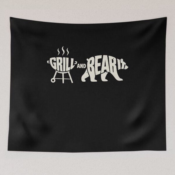 Item preview, Grill And Bear It Funny Dad Father Papa Barbecue Joke designed and sold by elderberry.