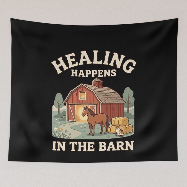 Item preview, Healing Happens In The Barn Horse Farm Equestrian designed and sold by elderberry.