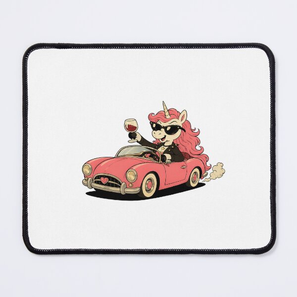 Item preview, A cool unicorn girl rides in a convertible designed and sold by Adamova.