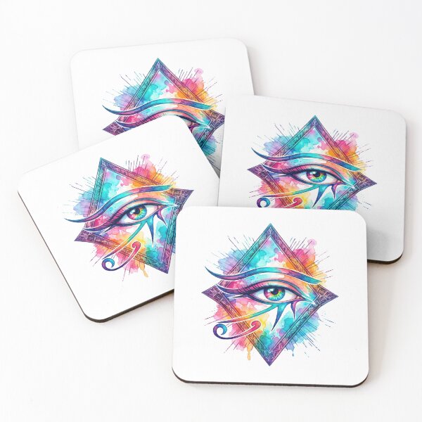Item preview, Colorful Watercolor Eye of Horus - Ancient Egyptian Protection Art designed and sold by GulfSignature.
