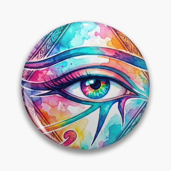 Item preview, Colorful Watercolor Eye of Horus - Ancient Egyptian Protection Art designed and sold by GulfSignature.