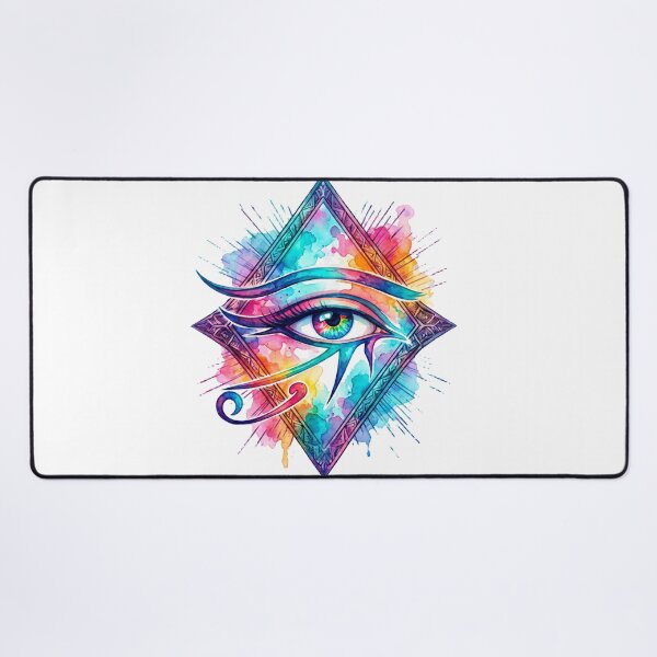 Item preview, Colorful Watercolor Eye of Horus - Ancient Egyptian Protection Art designed and sold by GulfSignature.