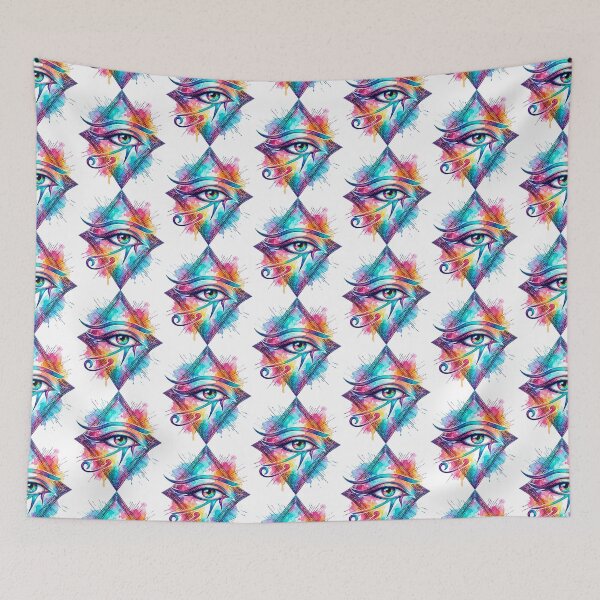 Item preview, Colorful Watercolor Eye of Horus - Ancient Egyptian Protection Art designed and sold by GulfSignature.