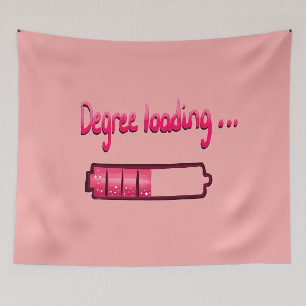 Item preview, Degree loading Progress bar for Grad Graduation College Student in pink coquette aesthetic  designed and sold by Artonmytee.