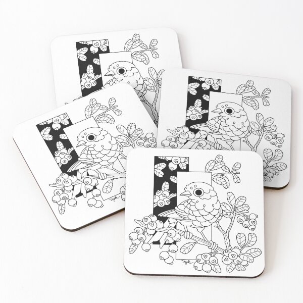 Item preview, Bird and Berry Branch Line Art designed and sold by Vyk Designs.